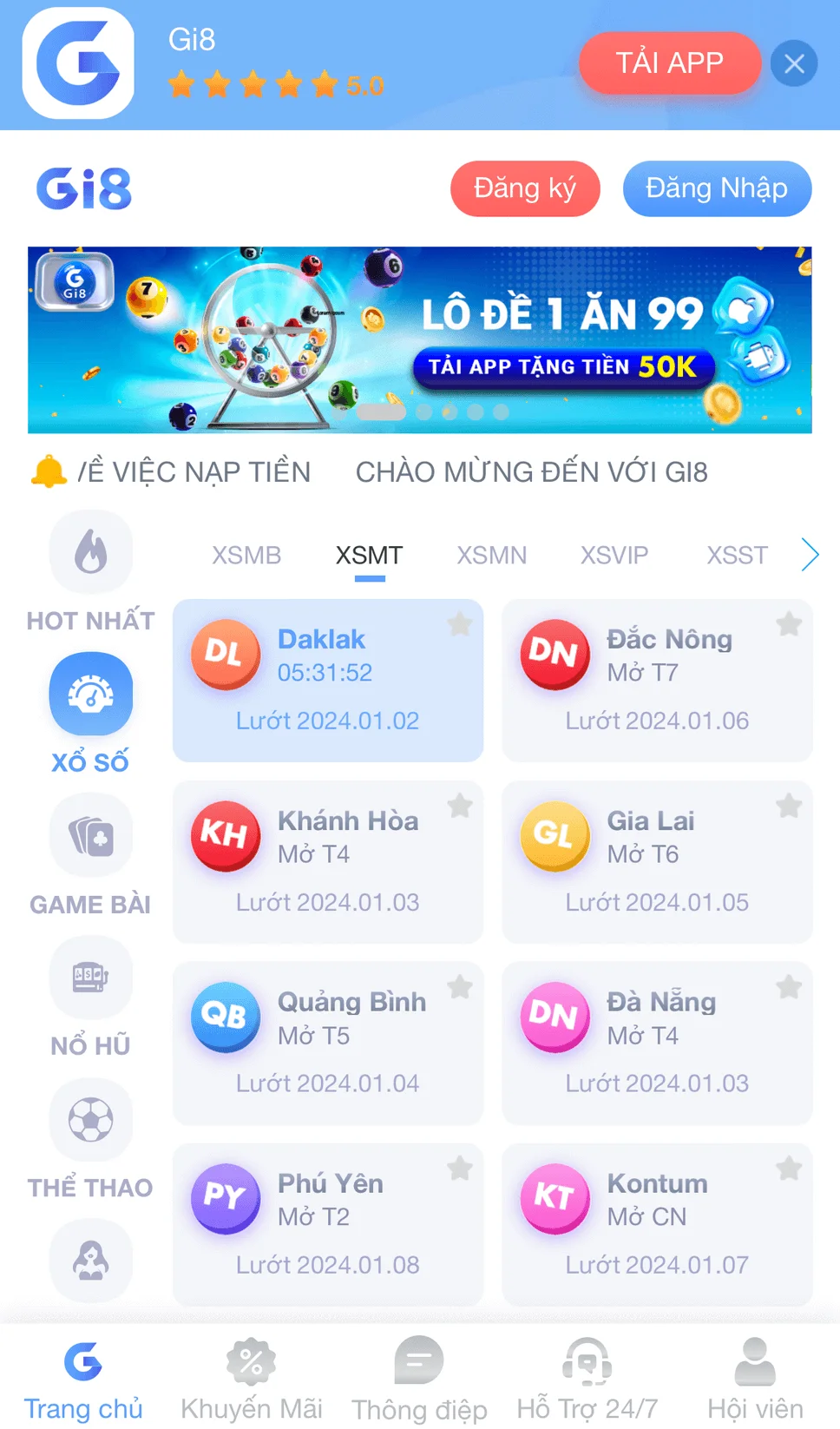 Những lợi ích mà người sẽ nhận được khi tải app Gi8